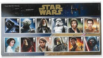2015 Royal Mail Star Wars 18 Stamp Presentation Pack and Mini Sheet