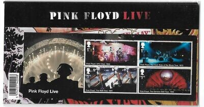 2016 Royal Mail Pink Floyd 10 Stamp Presentation Pack and Mini Sheet