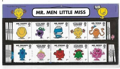 2016 Royal Mail Mr Men and Little Miss 10 Stamp Presentation Pack