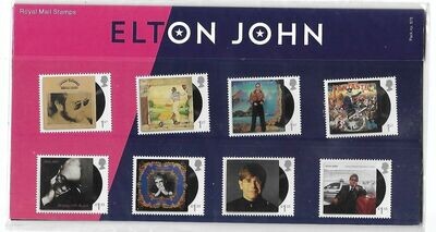 2019 Royal Mail Elton John 12 Stamp Presentation Pack and Mini Sheet
