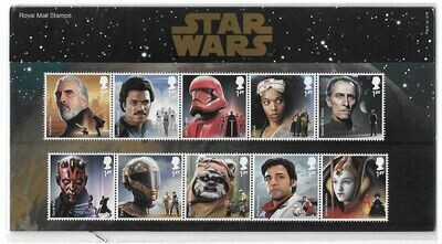 2019 Royal Mail Star Wars 16 Stamp Presentation Pack and Mini Sheet