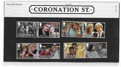 2020 Royal Mail Coronation Street 12 Stamp Presentation Pack and Mini Sheet