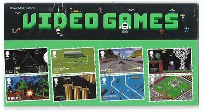 2020 Royal Mail Video Games 12 Stamp Presentation Pack and Mini Sheet