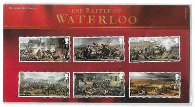 2018 Royal Mail Battle of Waterloo 10 Stamp Presentation Pack and Mini Sheet