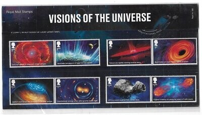 2020 Royal Mail Visions of the Universe 8 Stamp Presentation Pack