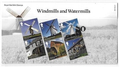 2017 Royal Mail Windmills and Watermills 6 Stamp Presentation Pack