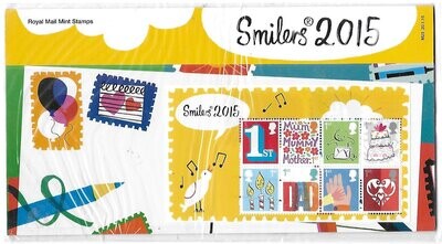 2015 Royal Mail Smilers 8 Stamp Presentation Pack