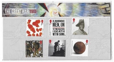 2015 Royal Mail The Great War 6 Stamp Presentation Pack