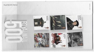 2016 Royal Mail 500 10 Stamp Presentation Pack and Mini Sheet