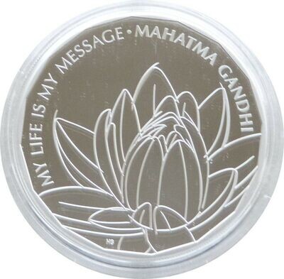 2021 Mahatma Gandhi £2 Silver Proof 1oz Coin Box Coa