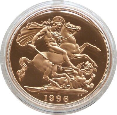 1996 St George and the Dragon £2 Double Sovereign Gold Proof Coin
