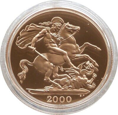 2000 St George and the Dragon £2 Double Sovereign Gold Proof Coin