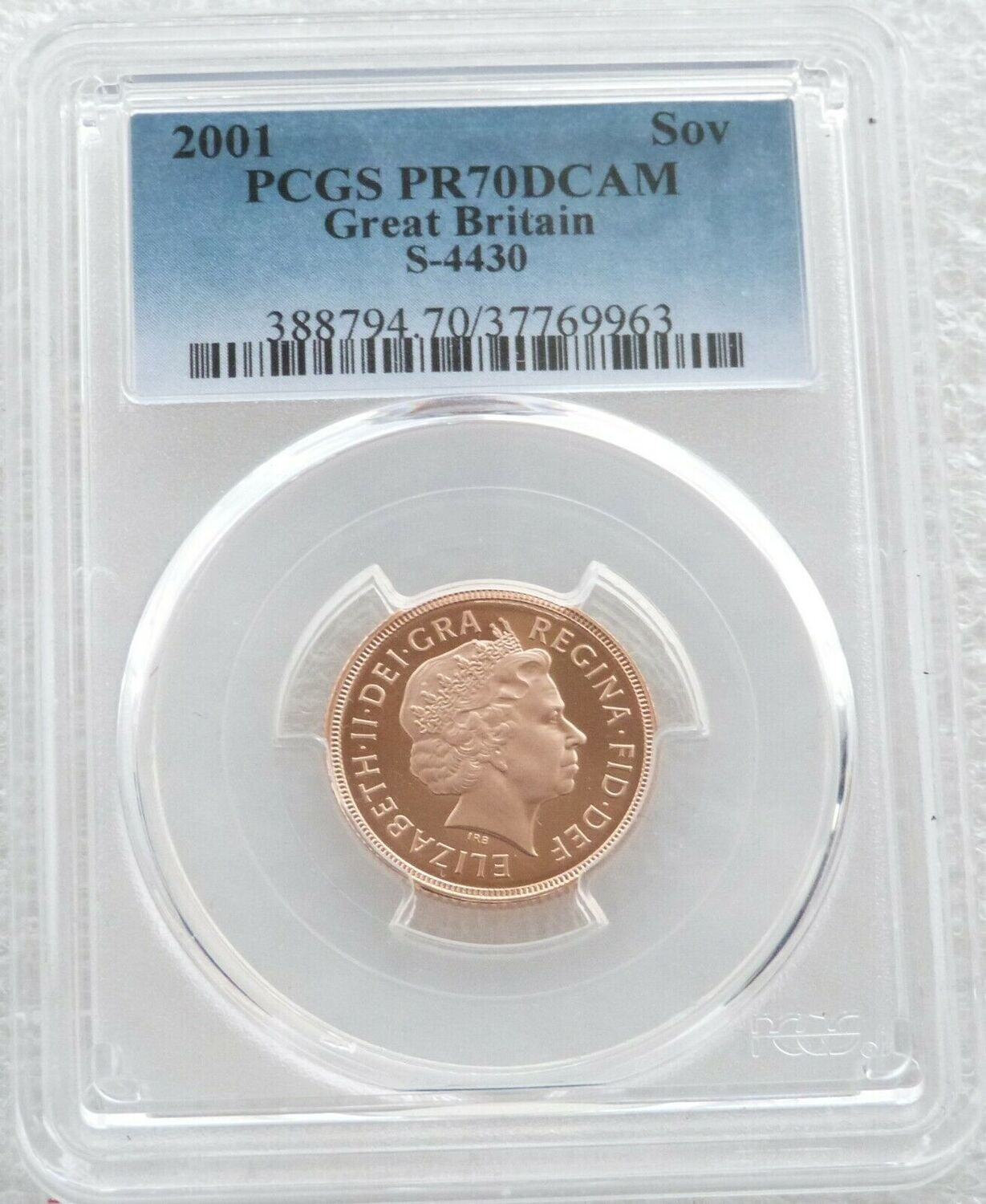2001 St George and the Dragon Full Sovereign Gold Proof Coin PCGS PR70 DCAM