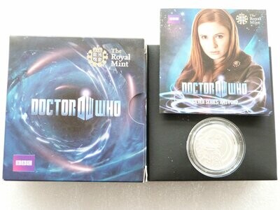 2011 BBC Doctor Who Amy Pond Silver Proof Medal Box Coa