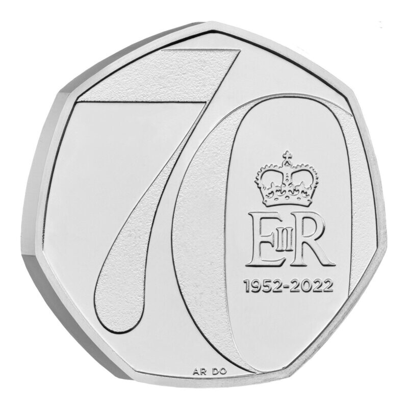 2022 Platinum Jubilee 50p Brilliant Uncirculated Coin