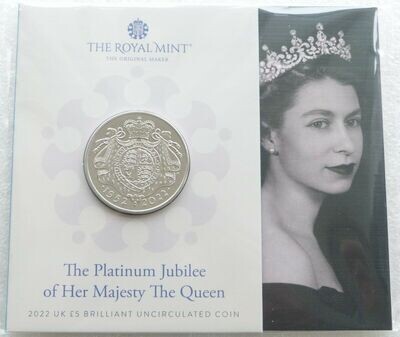 2022 Platinum Jubilee £5 Brilliant Uncirculated Coin Pack Sealed