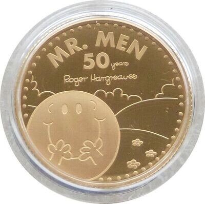 2021 Mr Men Little Miss Mr Happy £25 Gold Proof 1/4oz Coin Box Coa