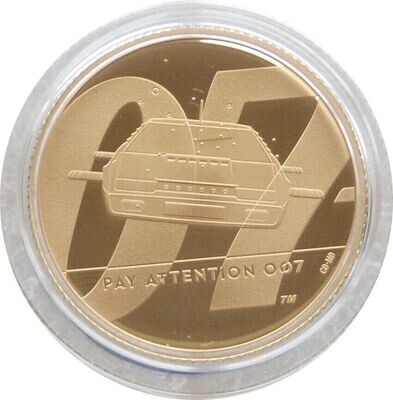 2020 James Bond Pay Attention 007 £25 Gold Proof 1/4oz Coin Box Coa