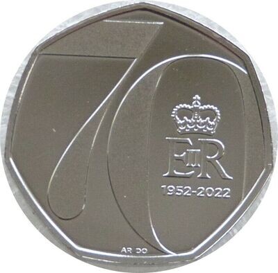 2022 Platinum Jubilee 50p Brilliant Uncirculated Coin