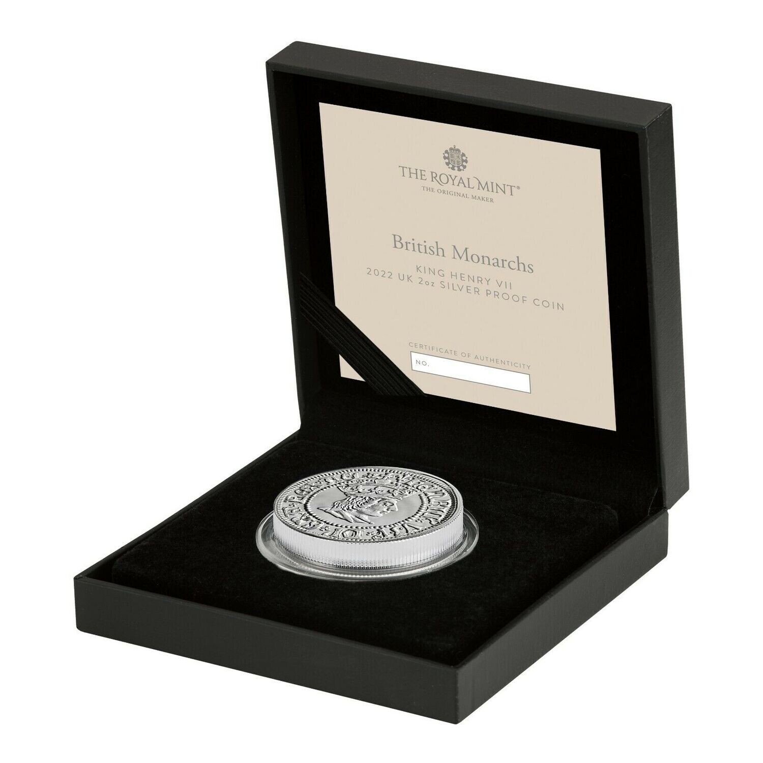 2022 British Monarchs King Henry VII £5 Silver Proof 2oz Coin Box Coa