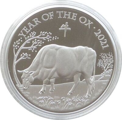 2021 British Lunar Ox £2 Silver Proof 1oz Coin Box Coa