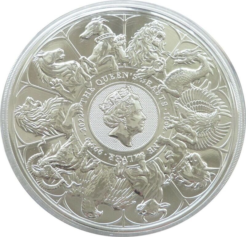 2022 Queens Beasts Completer £10 Silver 10oz Coin