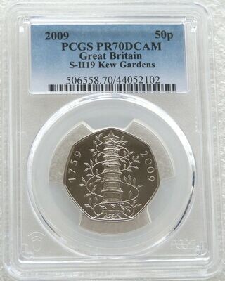2009 Kew Gardens 50p Proof Coin PCGS PR70 DCAM