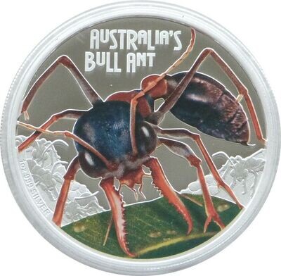 2015 Tuvalu Deadly and Dangerous Bull Ant $1 Silver Proof 1oz Coin Box Coa