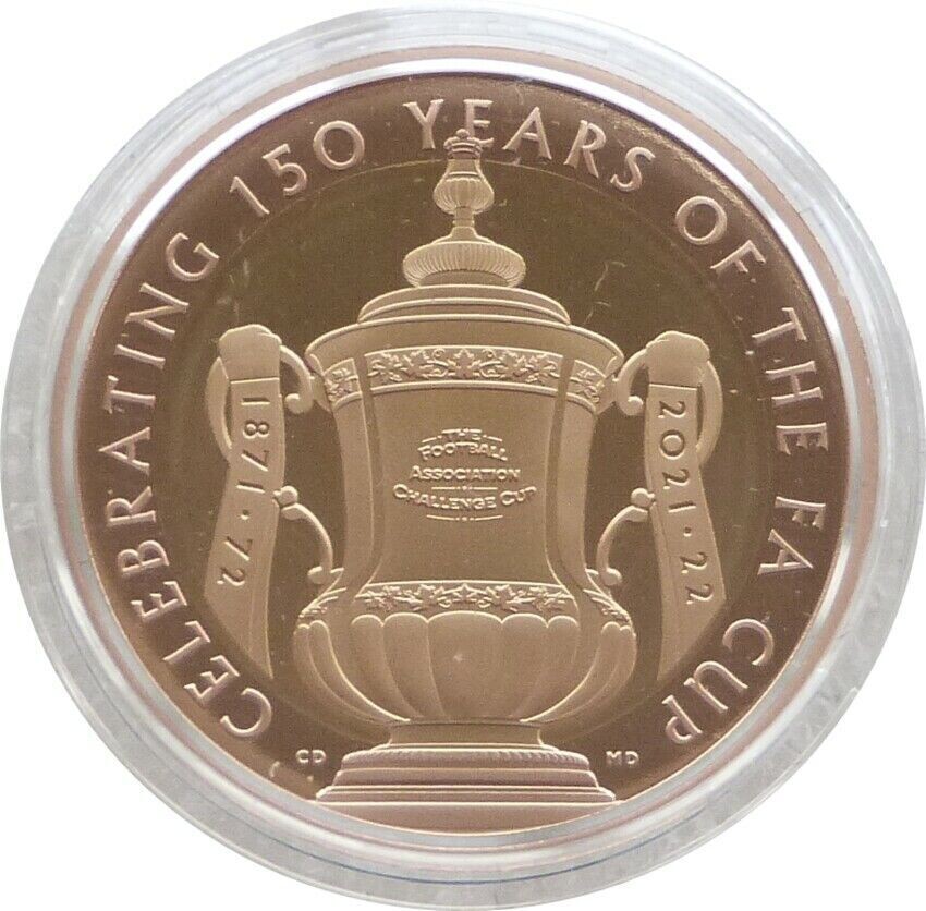 2022 FA Cup £2 Gold Proof Coin Box Coa
