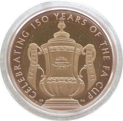 2022 FA Cup £2 Gold Proof Coin Box Coa