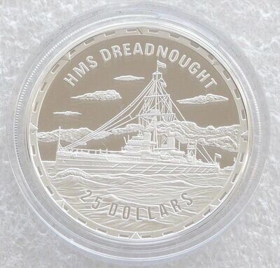 2006 Solomon Islands Legendary Fighting Ships HMS Dreadnought $25 Silver Proof 1oz Coin