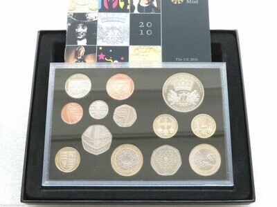 2010 Royal Mint Standard Proof 13 Coin Set Box Coa