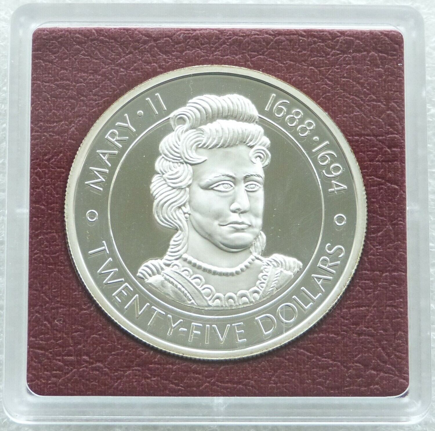 1977 Cayman Islands Silver Jubilee Mary II $25 Silver Proof Coin