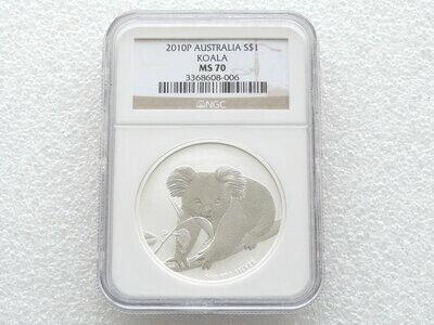 2010 Australia Koala $1 Silver 1oz Coin NGC MS70