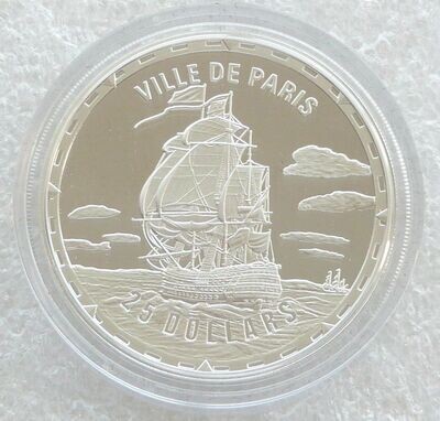 2006 Solomon Islands Legendary Fighting Ships Ville De Paris $25 Silver Proof 1oz Coin