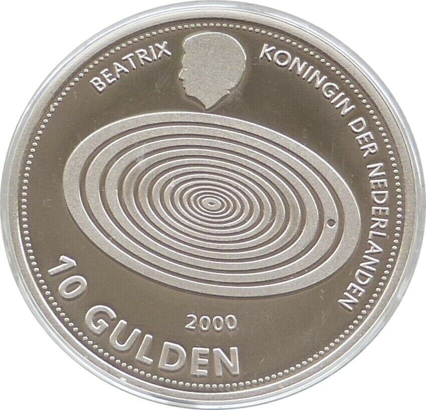 1999 - 2000 Netherlands Millennium 10 Gulden Silver Proof Coin