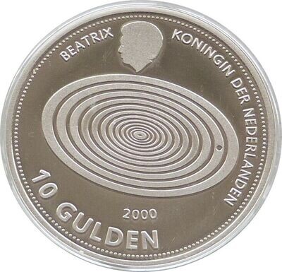 1999 - 2000 Netherlands Millennium 10 Gulden Silver Proof Coin