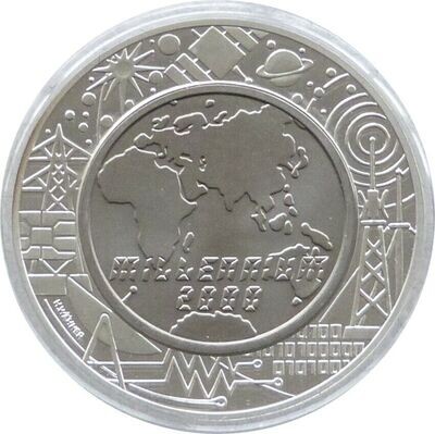 2000 Austria Millennium Bi-Metal 100 Schilling Silver Titanium Proof Coin