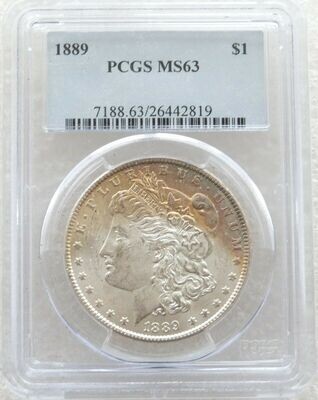 1889 American Morgan $1 Silver Coin PCGS MS63 Philadelphia