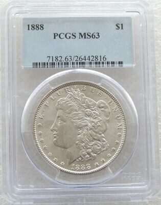 1888 American Morgan $1 Silver Coin PCGS MS63 Philadelphia