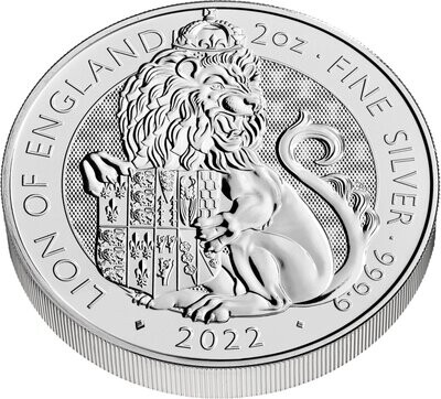 2022 Royal Tudor Beasts Lion of England £5 Silver 2oz Coin