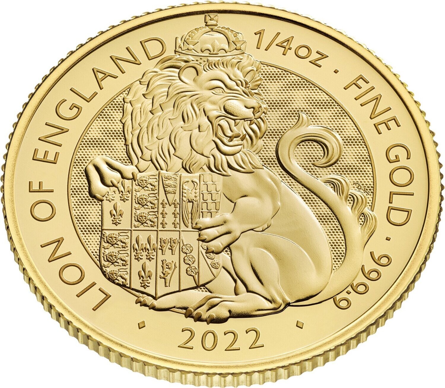 2022 Royal Tudor Beasts Lion of England £25 Gold 1/4oz Coin