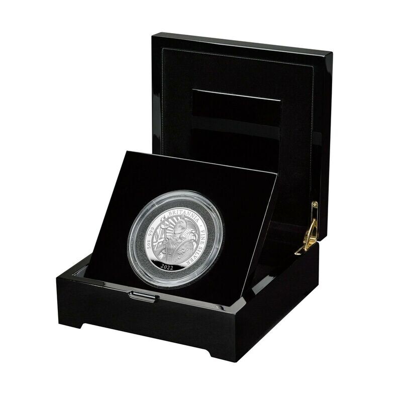 2022 Britannia £10 Silver Proof 5oz Coin Box Coa