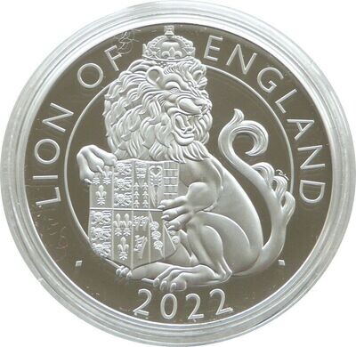 2022 Royal Tudor Beasts Lion of England £2 Silver Proof 1oz Coin Box Coa