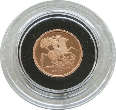 2013 St George and the Dragon Quarter Sovereign Gold Proof Coin
