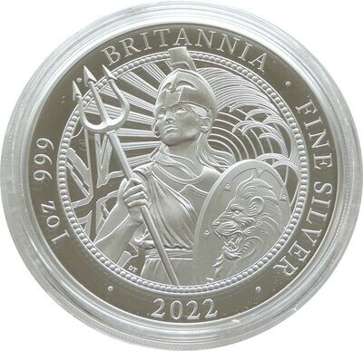 2022 Britannia £2 Silver Proof 1oz Coin Box Coa