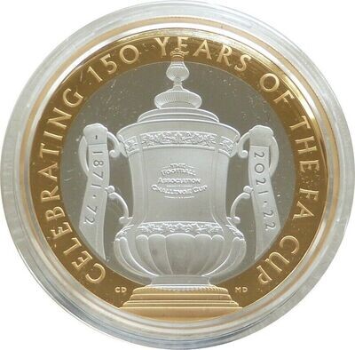 2022 FA Cup £2 Silver Proof Coin Box Coa