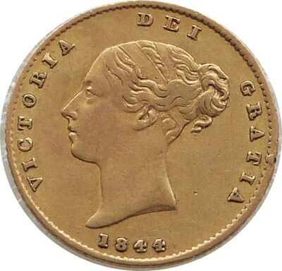 1844 Victoria Shield Half Sovereign Gold Coin