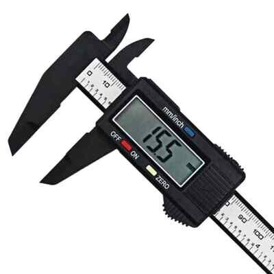 6'' LCD Digital Black Caliper Tool Gauge Ruler Micrometer Measure 150mm / 6 Inch