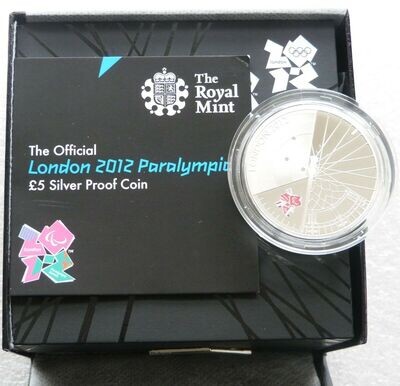 2012 London Paralympic Games £5 Silver Proof Coin Box Coa